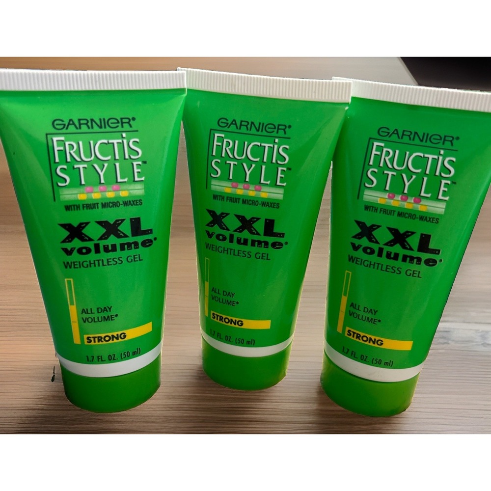 Garnier Fructis Style XXL Volume Weightless Gel Strong 1.7 Fl Oz LOT OF THREE